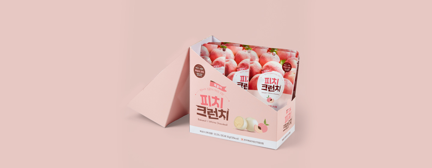 피치크런치 패키지 디자인